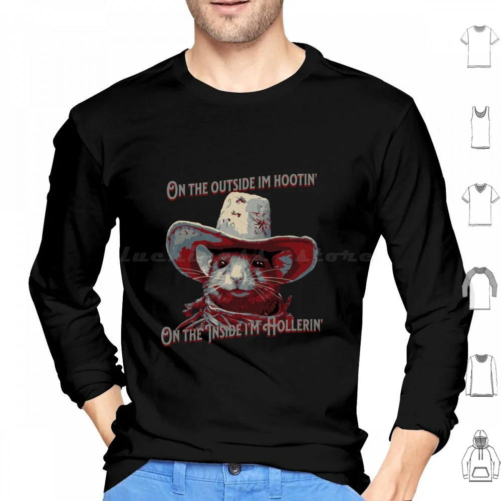 At Hootin' And Hollerin' And Rodent Shirt Funny Rat Shirt Women Men Kids Cute Mouse Hoodie Cowboy Rat Shirts Vintage Western