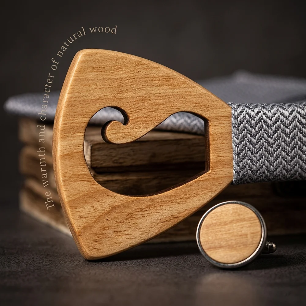 Handmade Wood Bowtie Gift Set - Men'S Grooming Set Gift 评论和价格