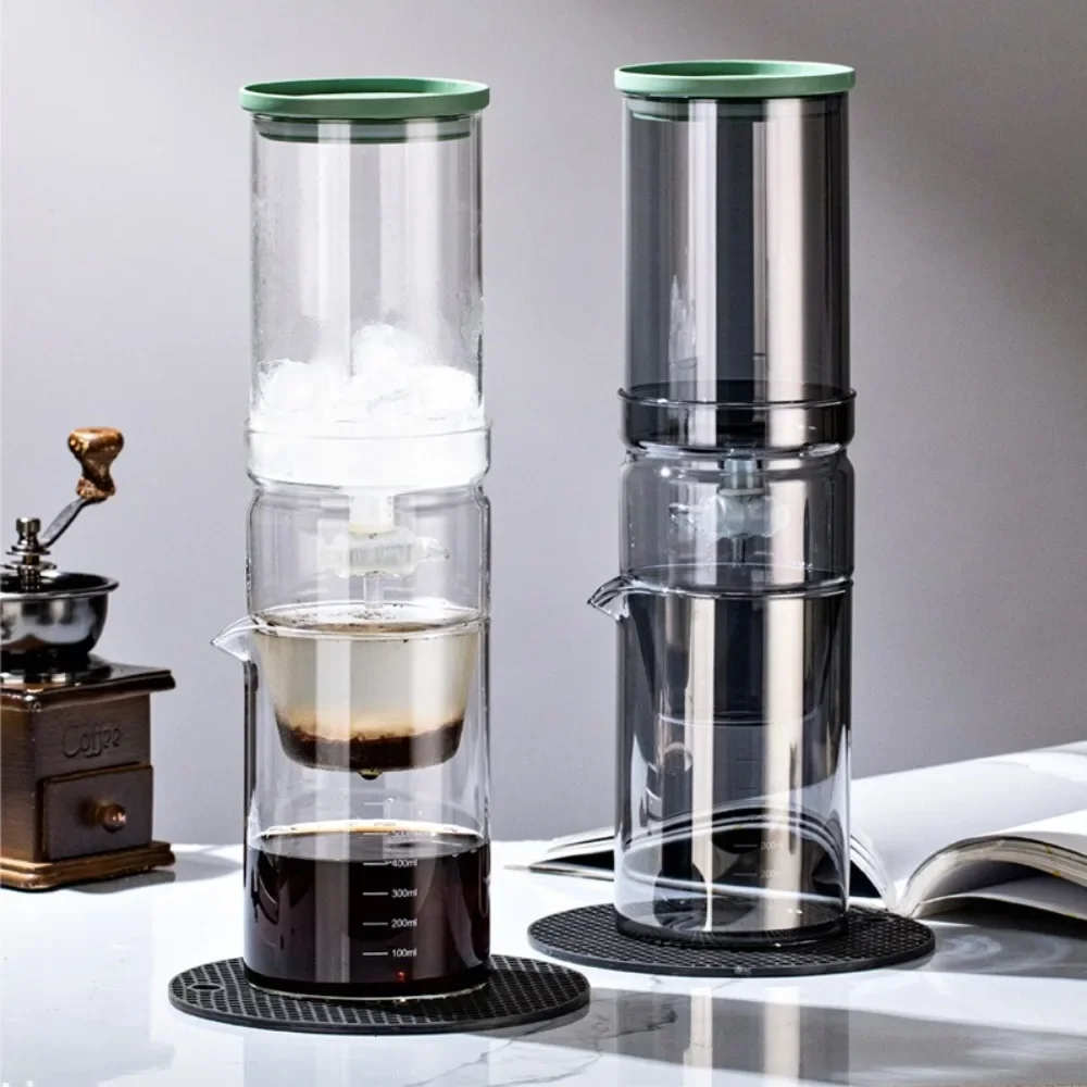 600ml Ice drip coffee maker  Drip style ice brew sharing pot Coffee cold brew pot Cold brew teapot Cold and heat resistant