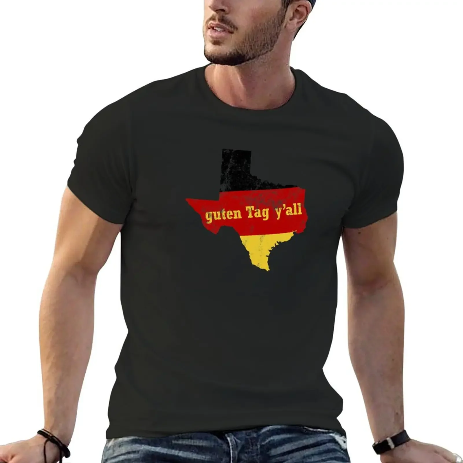 German Texan Shirt for Funny Bavarian Oktoberfest Texas Gift T-Shirt plus size tops cute clothes mens t shirts