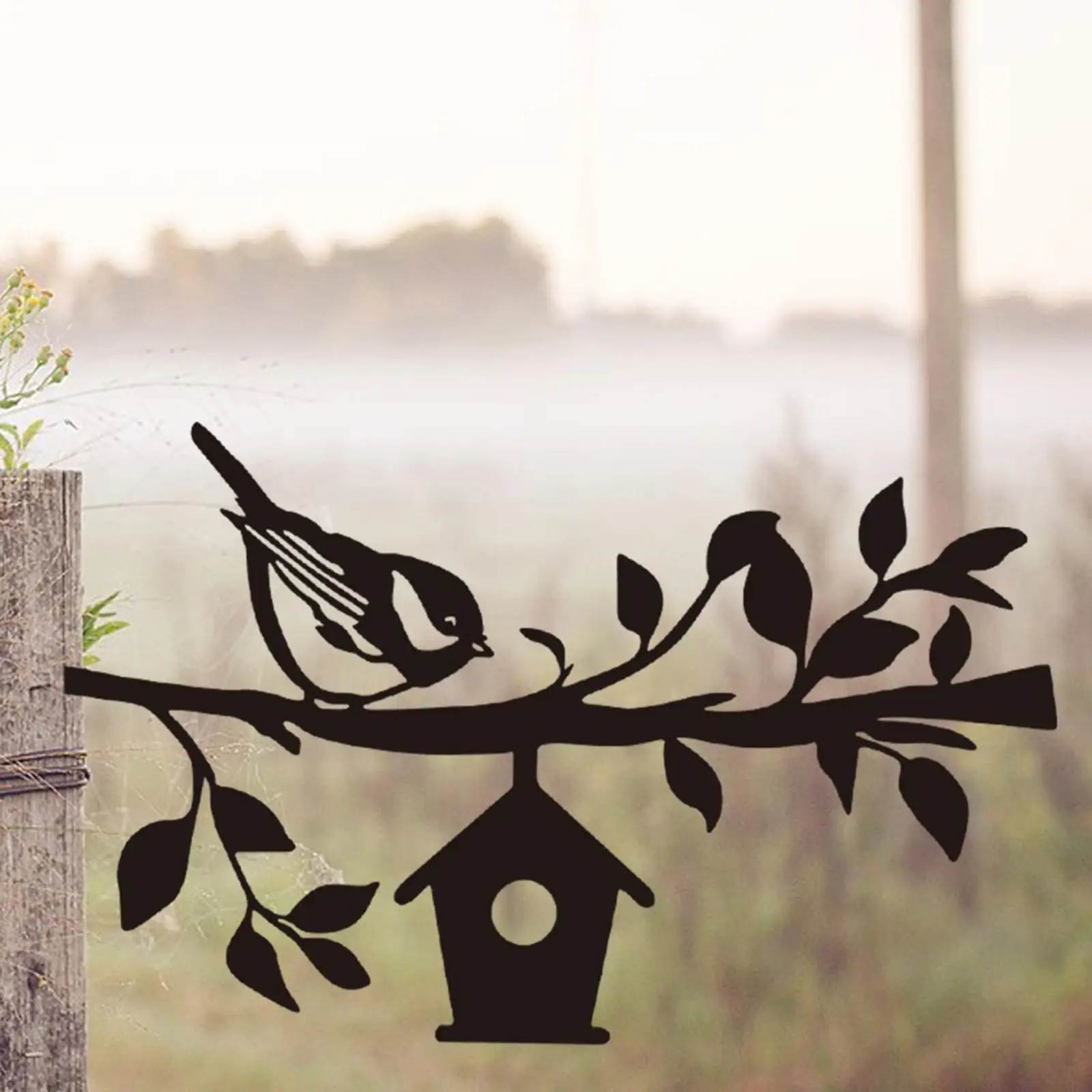 

Cutout Wall Decor Farm Artwork Outdoor Decorative Creative Yard Art Bird on
