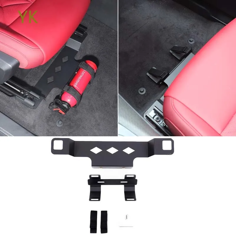 

For BMW X3 G45 2025-2026 Aluminum Alloy Black Car Co-Pilot Seat Under Adjustable Fire Extinguishing Bracket Car Accessories