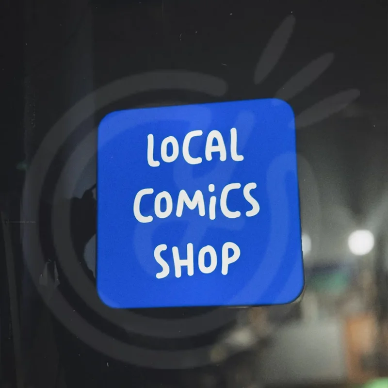 Custom Blue Metal Light Box Sign Outdoor Business Storefront LED Acrylic Illuminated Signboard Waterproof Double Sided Signage