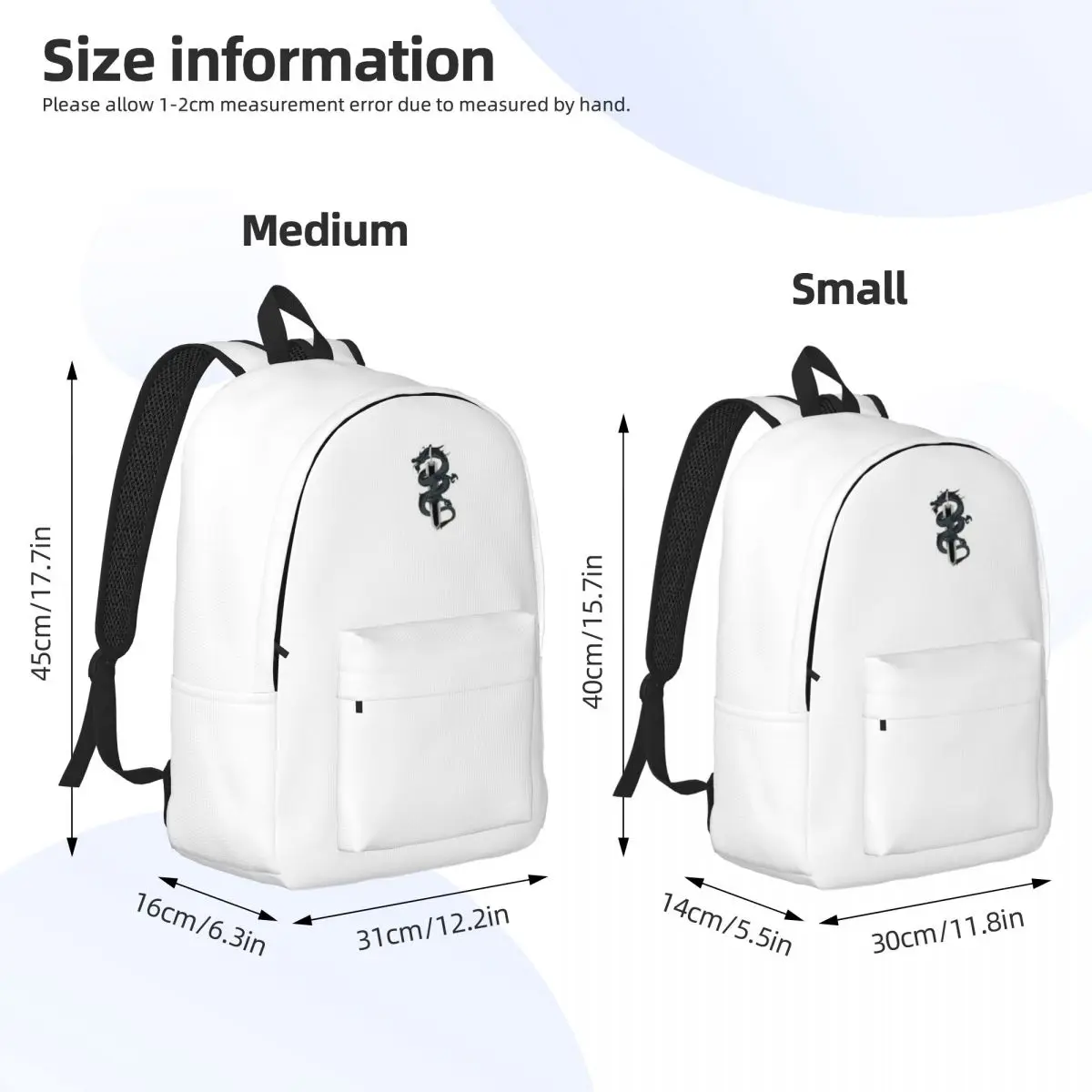 Dark Blade Dragon Einfacher und stilvoller Rucksack Canvas Rucksack Rucksack Damen