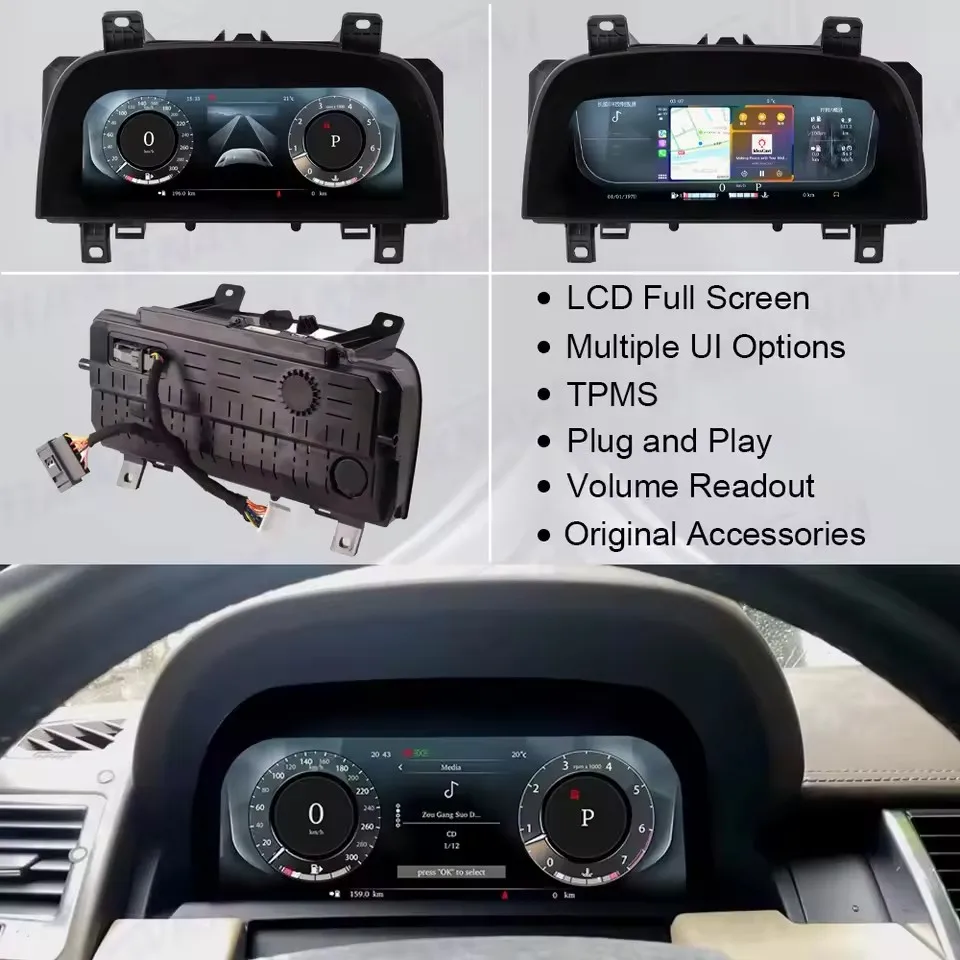 

For Land Rover Discovery 3 4 5 LCD Dashboard Instrument Display Speedometer meter Virtual LCD Instrument Cluster Cockpit