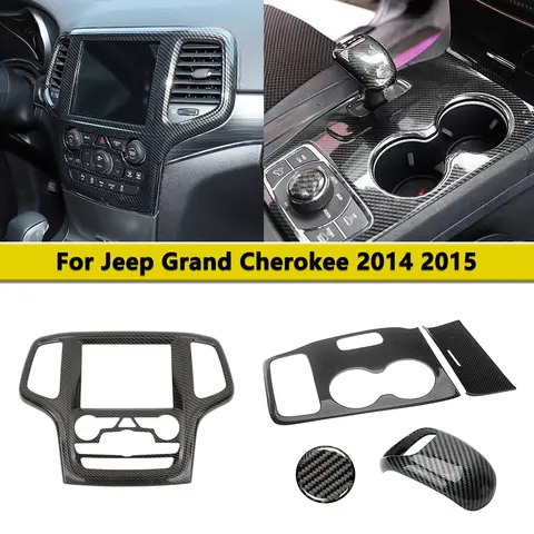 센터 콘솔 대시 보드 커버 트림 기어 시프트 패널 장식 Jeep Grand Cherokee 2014 2015 인테리어 튜닝 액세서리