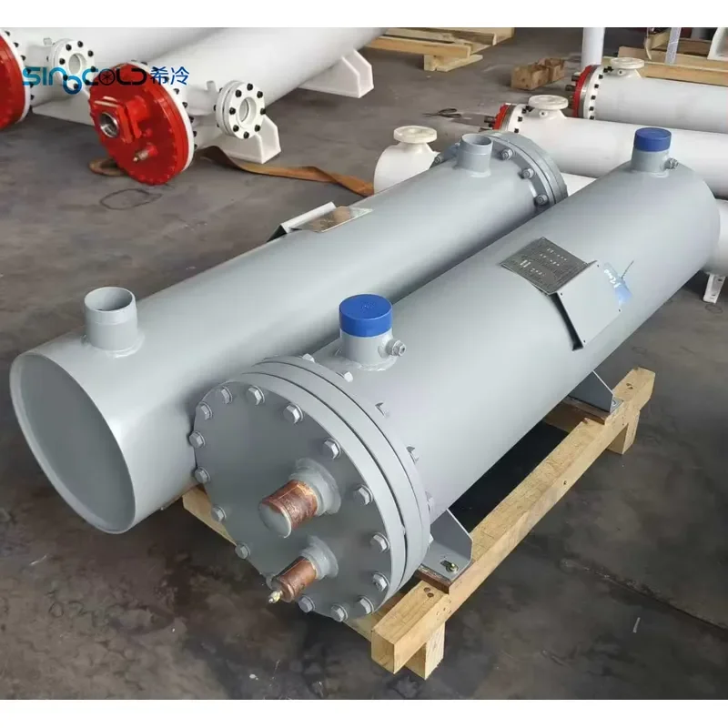 60HP Shell and Tube Condenser Sea Water Cooled Condenser Copper Heat Exchange Water Cooling Condenser