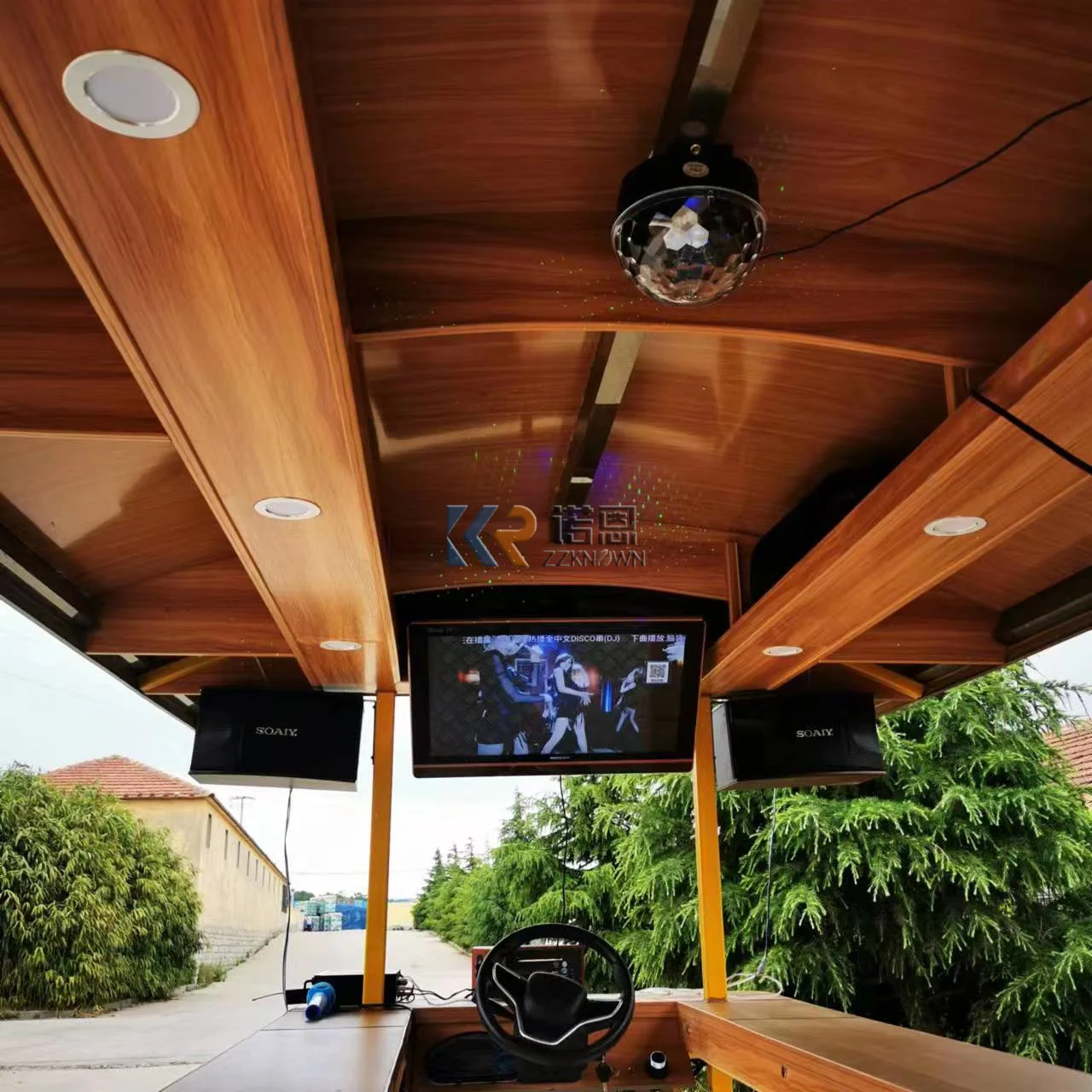 จักรยานเบียร์รถขายือถือแบบมีแป้นเหยียบปาร์ตี้สำหรับขายอาหารและเครื่องดื่ม2023