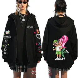 Singer Karol G Bichota Feid Ferxxo Zipper Hoodies Men's Women Clothing Hip Hop Zip Up Sweatshirts Oversized Pullovers Streetwear