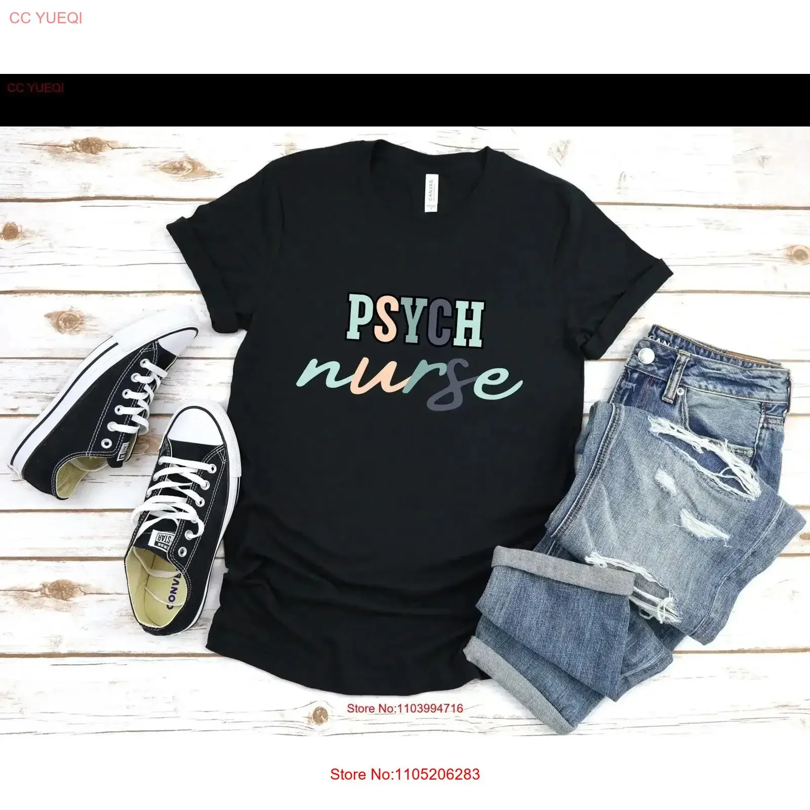 Psych Nurse shirt Minimalist Nursing StudenT T for Women Trendy New Neurodiverse Appreciation Week vintage Washed Versatile