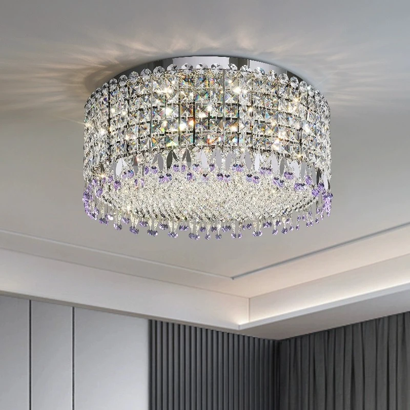 

Light luxury crystal ceiling lamp, high-end modern simple atmosphere living room bedroom study lamp