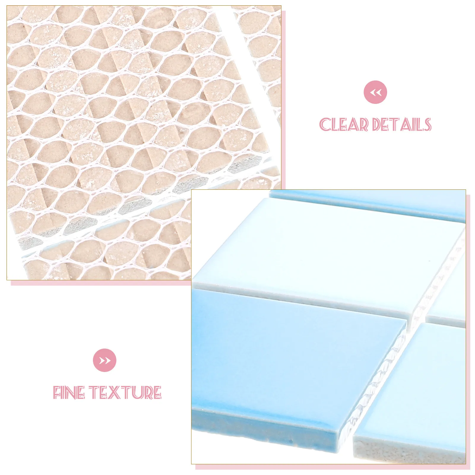 

36pcs Ceramic Mosaic Effect Tiles Glossy Seamless for Kitchen Backsplash Swimming Pool Bathroom Wall Pool Bath Floor Decor