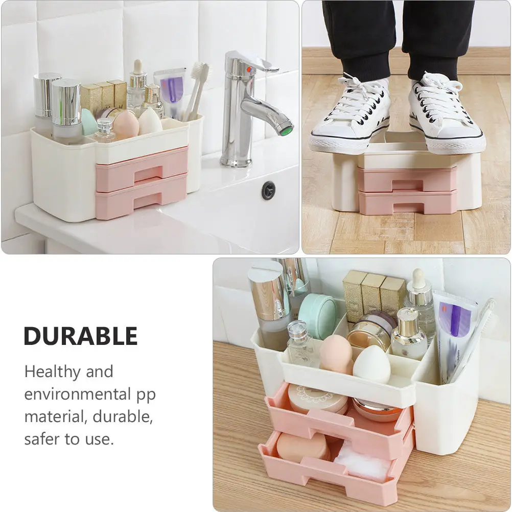 

Шкатулка для украшений выдвижного типа, 1 шт., из полипропилена, большой вместимости, с противоскользящим дном, креативный органайзер для хранения для дома