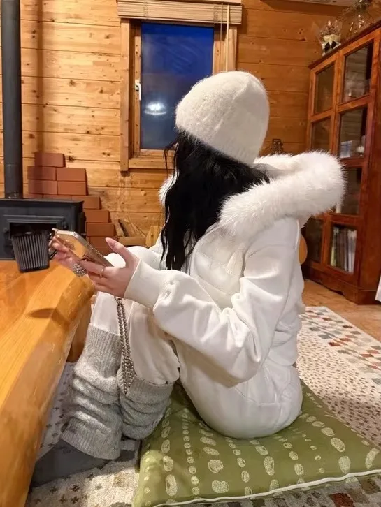 

Зимний комплект: толстовка на молнии с капюшоном и надписью, повседневные брюки для женщин, стильная верхняя одежда из смесового хлопка