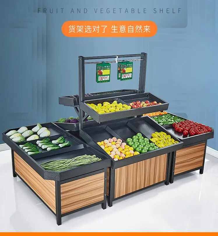 Supermarket fruit shelf shopping mall vegetable display rack Nakajima cabinet fresh vegetable fruit cabinet vegetable shelf