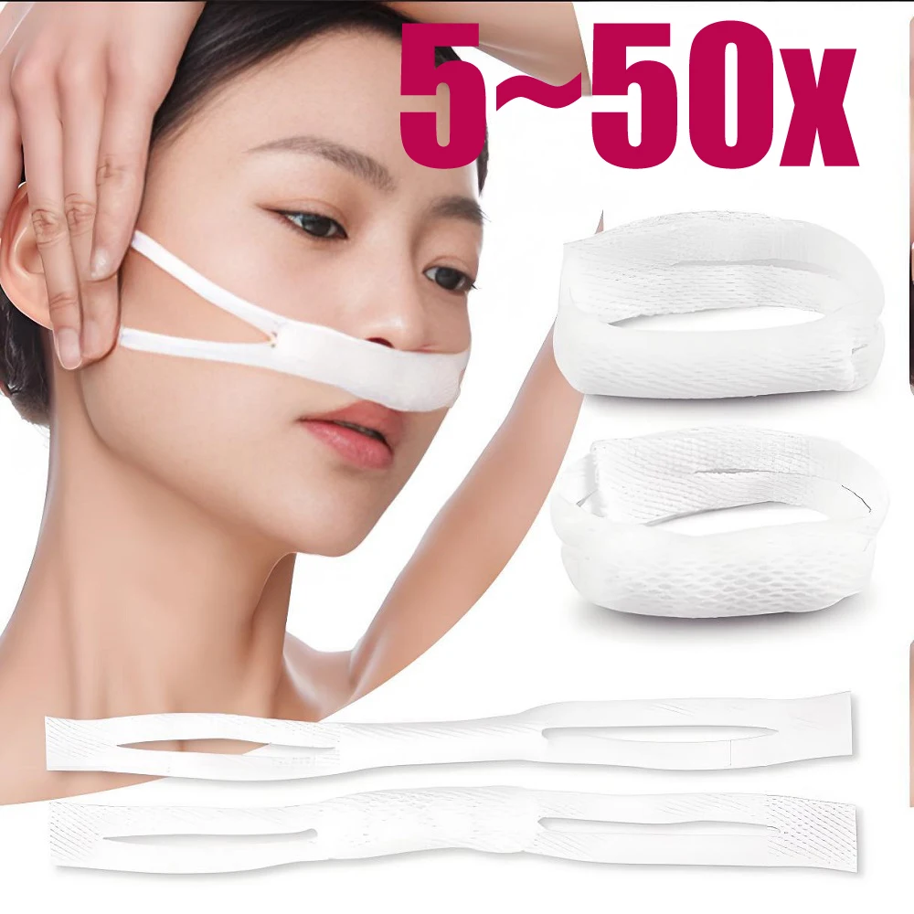 

5-50 шт. внешний носовой бинт, растягивающийся эластичный бинт для хирургии носа с сетчатыми ушками, эластичный бинт для носа