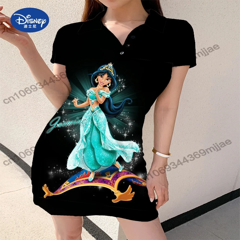 

POLO Dress Korean Clothing Disney Dresses for Prom Dress 2023 V-neck Women's Clothing Free Shipping Beachwear Skirts