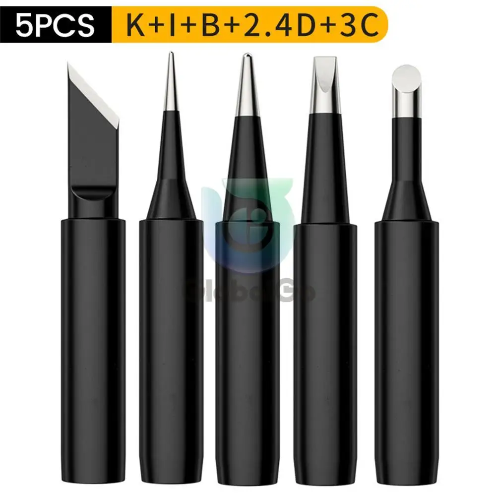 5PCS Electric Soldering Iron Head Tool Copper Welding Head 900M-T-K Pure Copper Soldering Iron Welding Equipment Welding Tool