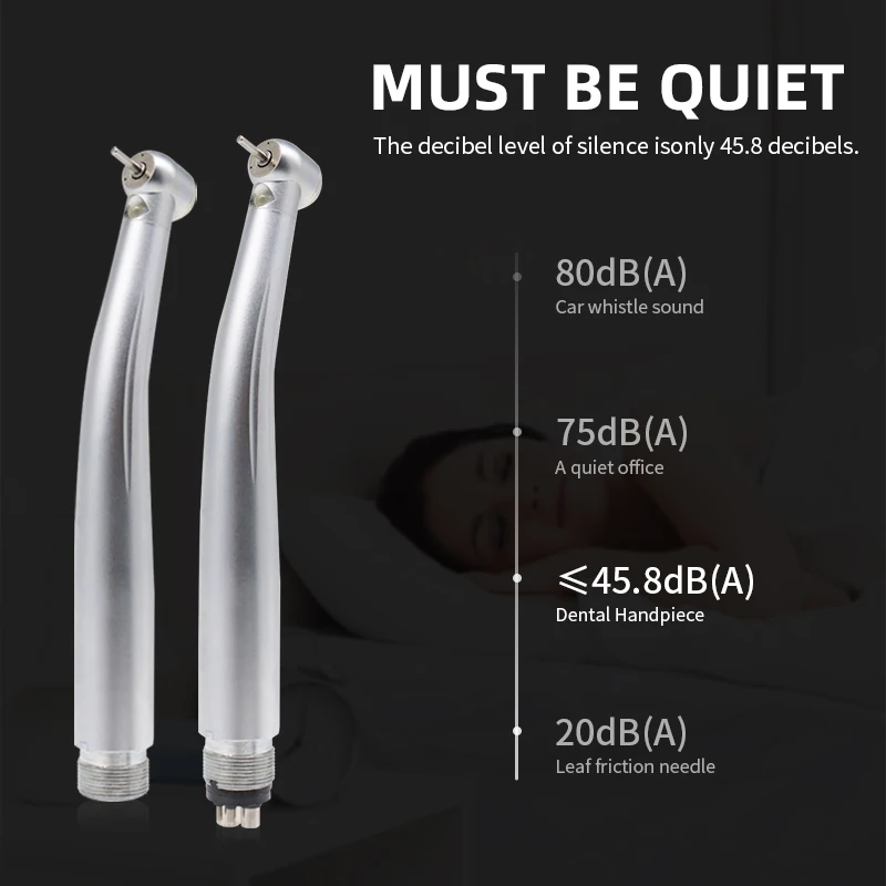 LED Dental Handpiece High Speed and Low Speed 2/4 Hole High Rotation Pen Turbine Water Spray Ceramic Bearings E Generator