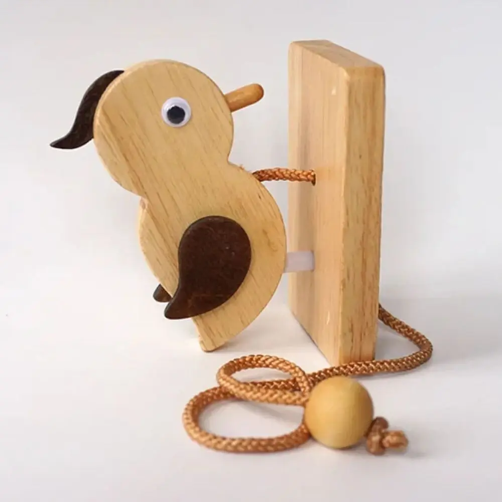 

Housewarming Door Knocker Handmade Cute Woodpecker Design Pendant Doorbell Retro Practical Wooden Woodpecker Gift