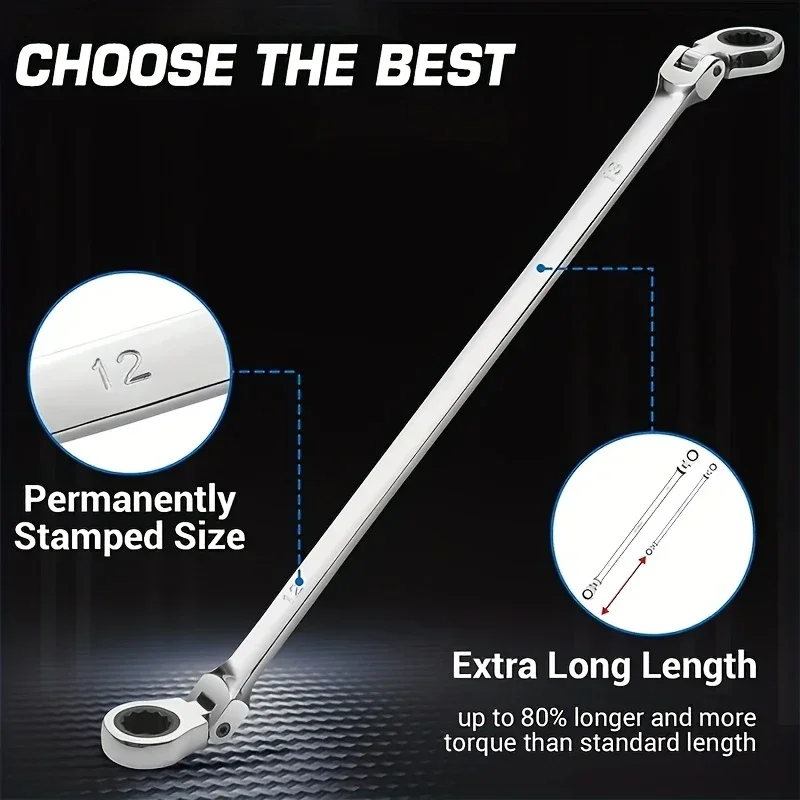 مفاتيح السقاطة مفتاح العزم اضافية طويلة فليكس رئيس تصعيد الشدات المفكات المرآب أدوات آلية للسيارات لدراجة السيارة