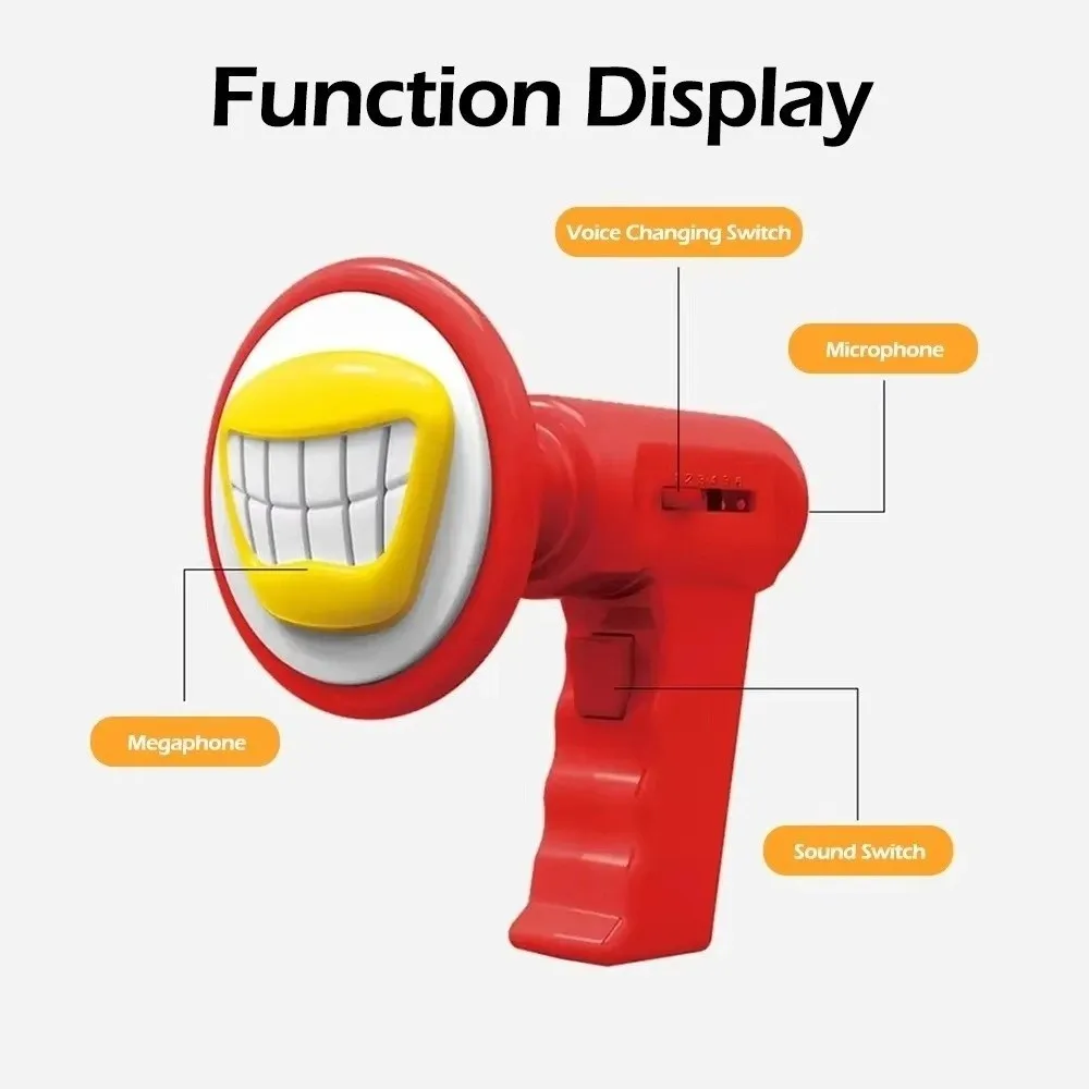 Divertente con 6 effetti sonori Giocattolo che cambia voce per bambini Mini Bocca grande Amplificatore portatile per bambini Regalo Giocattolo che cambia voce