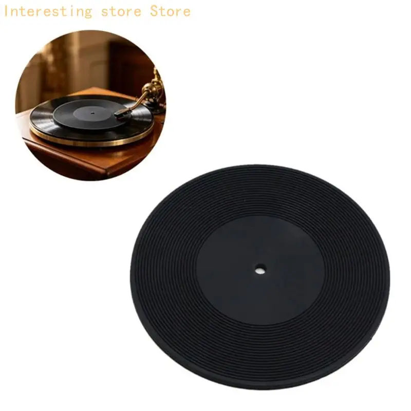 Mini-Schallplattendeck-Pad 10 aus Silikon mit strukturierter Oberseite für Heimmusik 55KC – Detail 2
