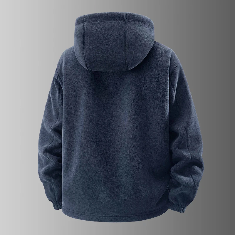 سترة رجالية 2025 سترة نرويجية مطبوعة من الجرافين على الوجهين من الصوف مقاومة للرياح سترة ذات ياقة خارجية غير رسمية جندي جيد