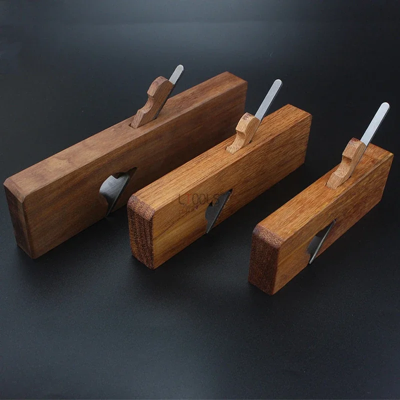 Único Fio Puxar Woodworking Plaina Faça Você Mesmo Decoração de Madeira Manual Ndonesian Rosewood Plainas de Alto Carbono 160 mm 200 mm 245 mm