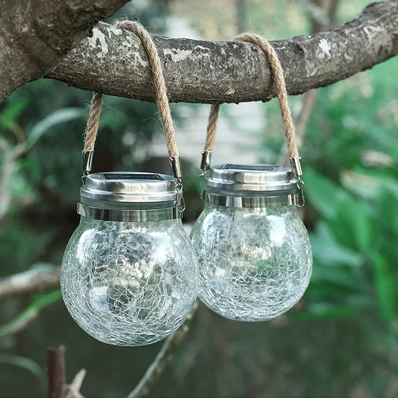 Guirxiété lumineuse solaire à LED dégradée avec couvercle de bouteille Mason Jar, lanterne AN-LY, extérieur, mariage, jardin, décoration de Noël