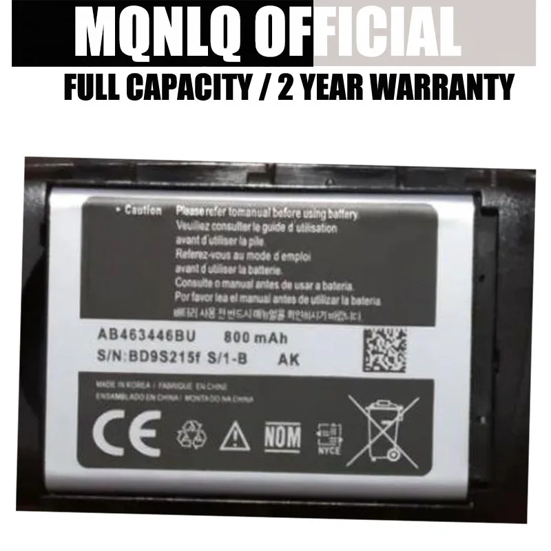 AB463446BU AB553446BU AB043446BE Battery For Samsung GT-C3520 E1228 GT-E2530 E339 C3300K X208 B189 B309 GT-E2330 C5212