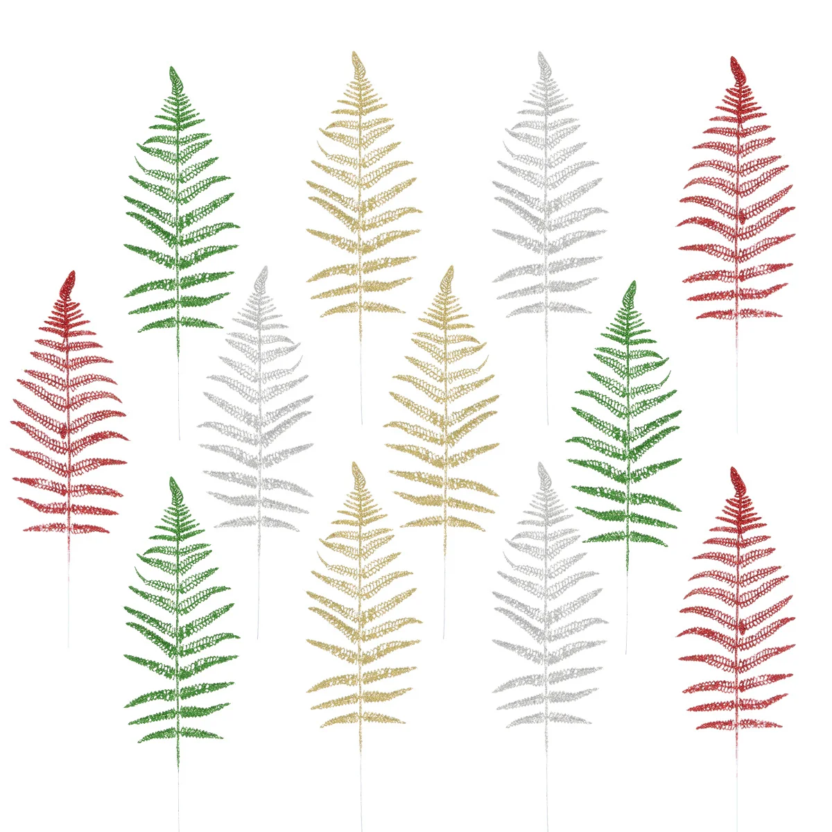 

12Pcs Simulation Leaves Realistic Artificial Plastic Plants Decorative Home Living Room Bedroom Christmas Ornaments