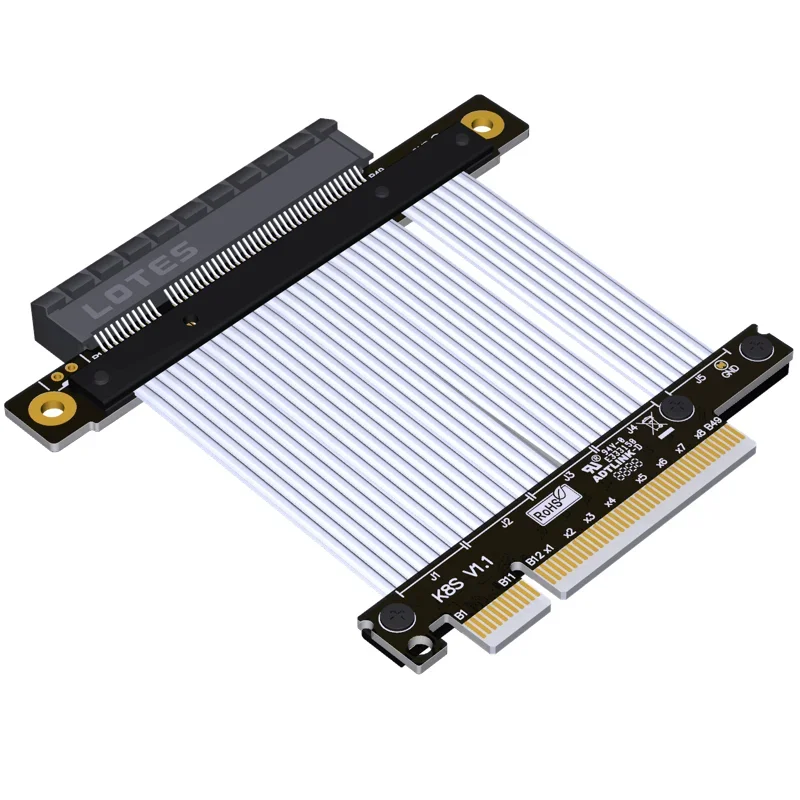 ADT K88 serie 4,0 PCIE 4,0 ranura X8 a X8 Cable de extensión Flexible de doble Cable PCI-E Gen4 8x tarjeta de vídeo gráfica adaptador elevador GPU