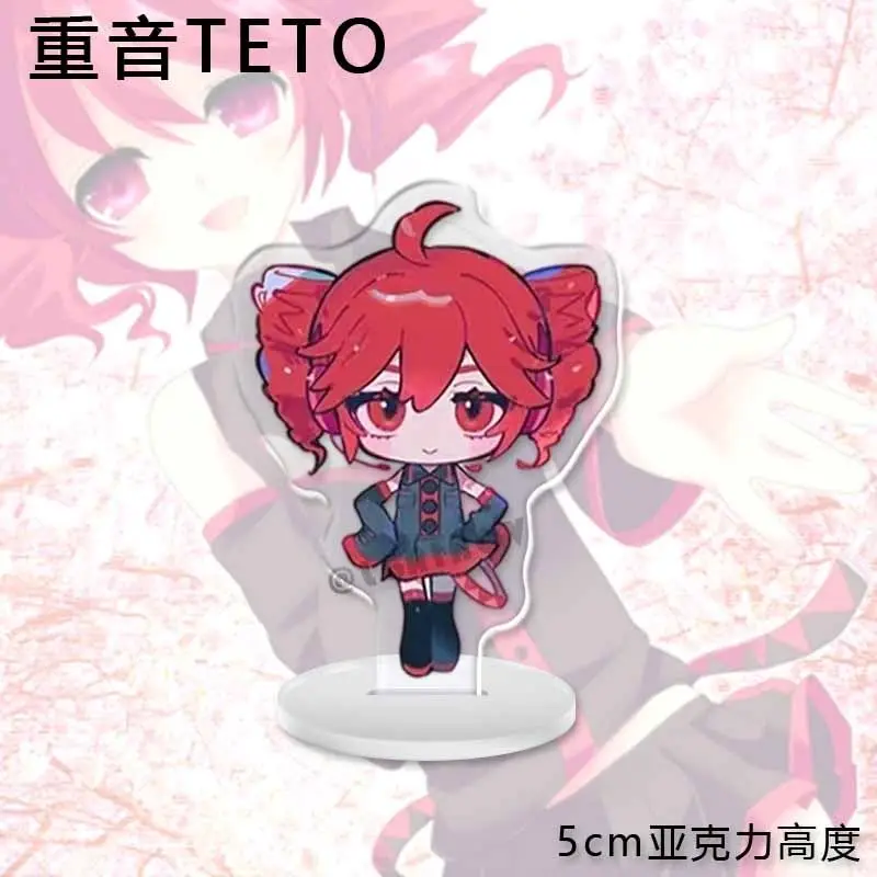 Kasane Teto الاكريليك الدائمة علامة أنيمي الأجهزة الطرفية لطيف الكرتون عيد الميلاد زخرفة الأصالة شخصية قوس أكريليك