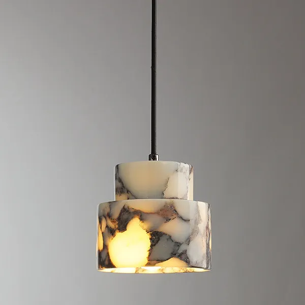

LED Pendant Lamp Home Decor Dining Room Bedroom Coffee Marble Japan Wabi Sabi Iron Hanging Light Fixtures