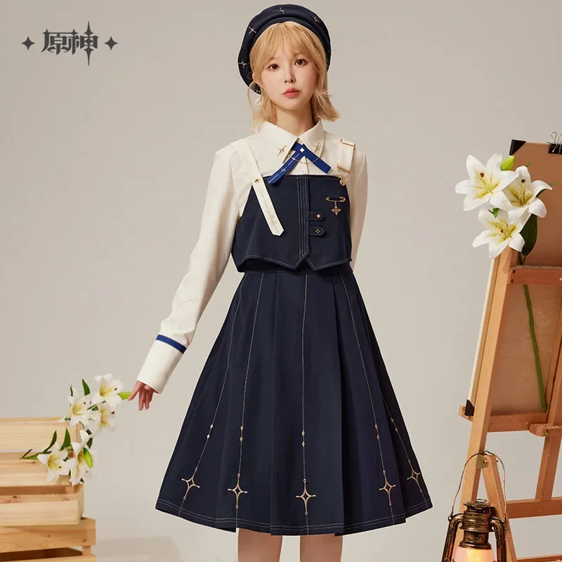 

Official MiHoYo Albedo Skirt Genshin Impact Albedo Cosplay Costume Women's Lolita Long Sleeve Shirt Daily Wearing Tops Dress2025