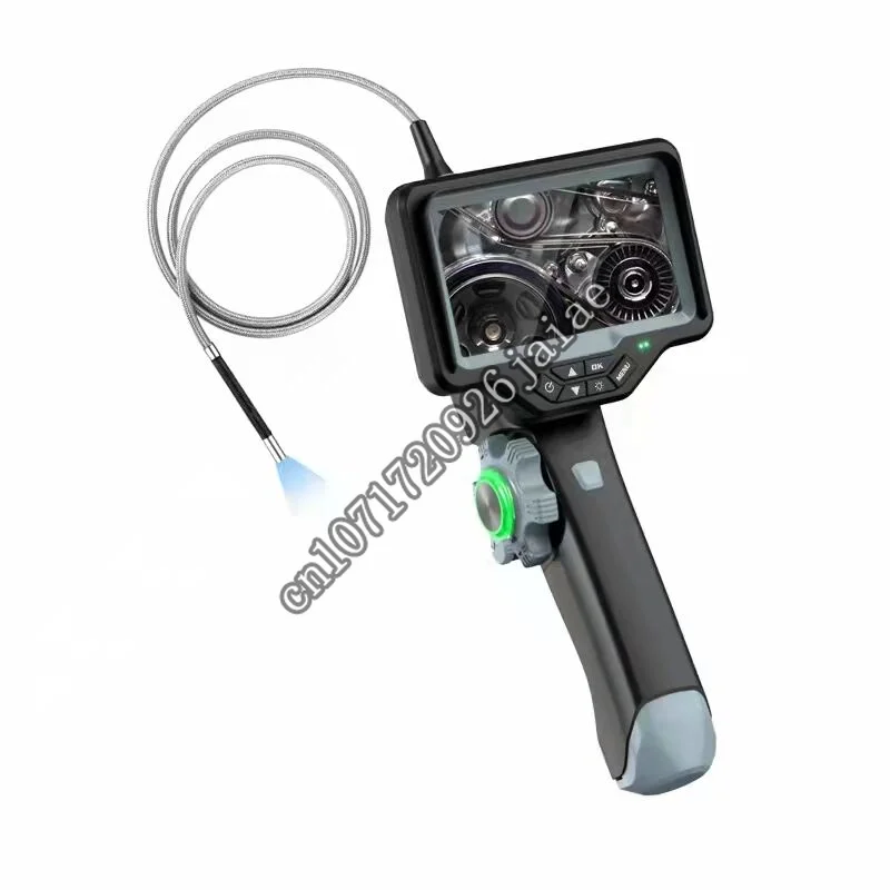 2.8 mm diameter flexible endoscope with 2-way articulation, front-end ultra-high bright 15,000 optical fiber light