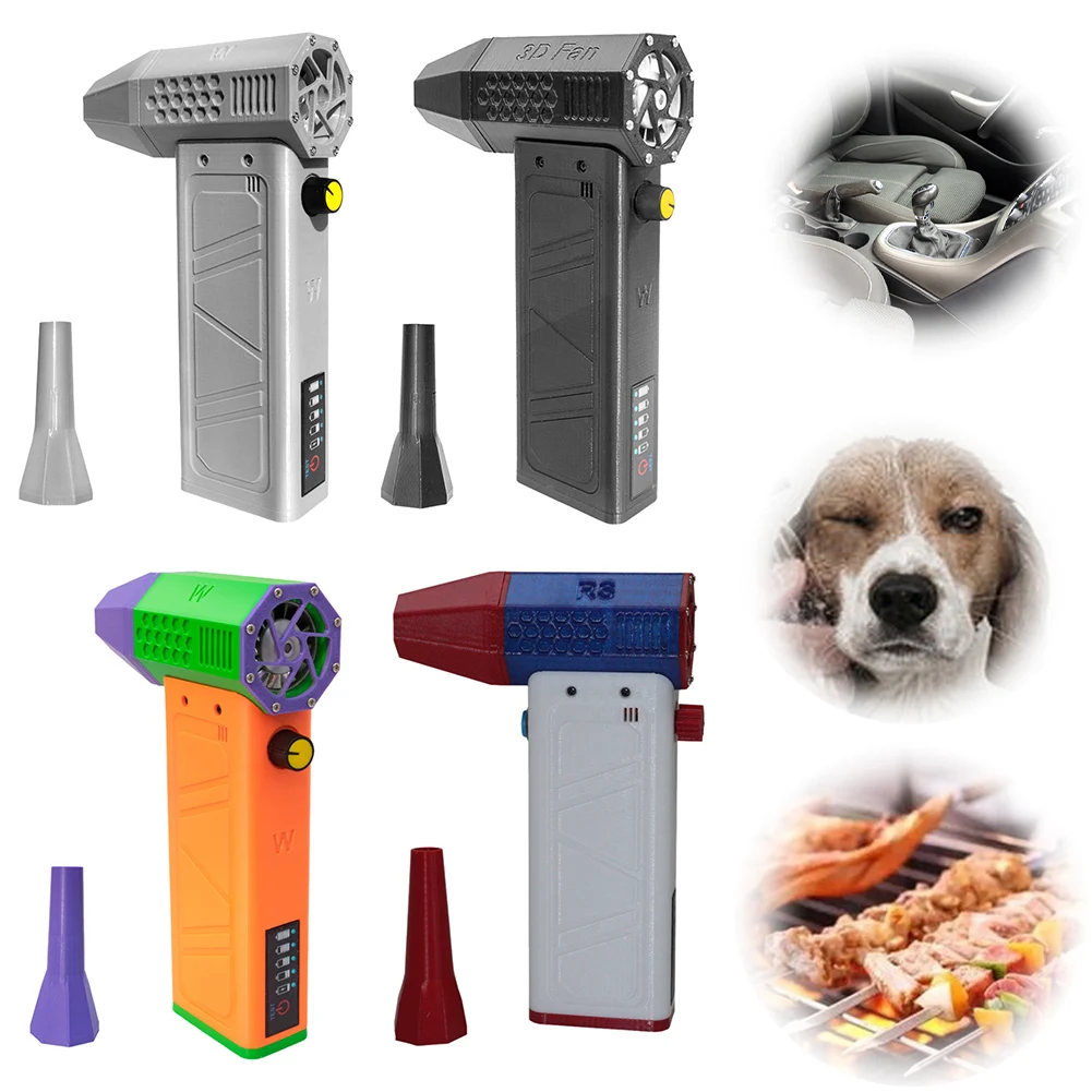 

Mini Fan Turbo Violent Fan Brushless Motor Portable Mini Jet Blower 140000RPM Mini Blower Fan for Camping Cleaning