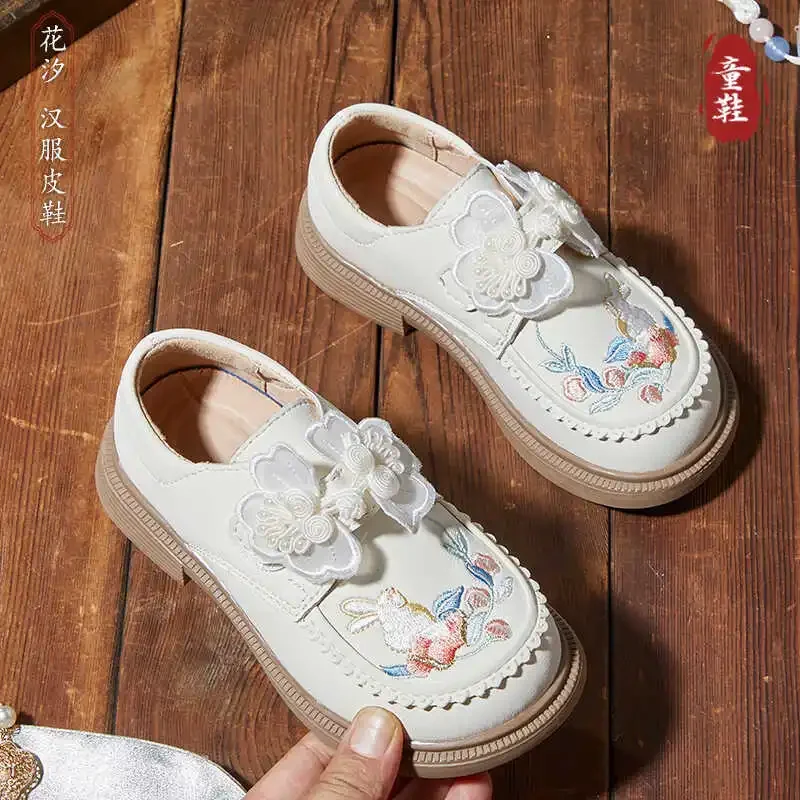 أحذية الأطفال Hanfu المطرزة ، النعل الناعم ، النمط العرقي ، التقليدية ، الصينية ، Hua Xi ، رياض الأطفال ، الفتيات