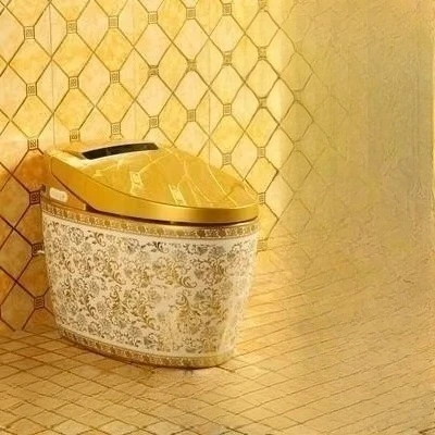 

Роскошный настраиваемый цветочный узор цельный золотой цвет туалет керамический золотой туалет для ванной комнаты лучший интеллектуальный туалет