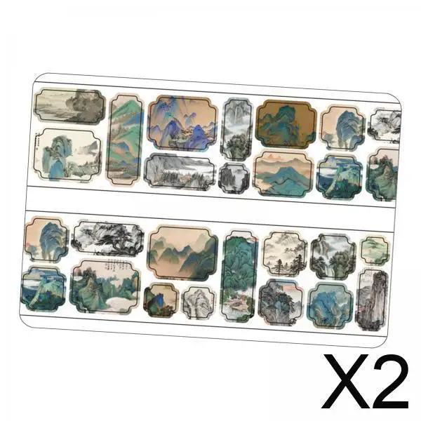 

2x Ассортимент креативных наклеек для художественных Endeavors