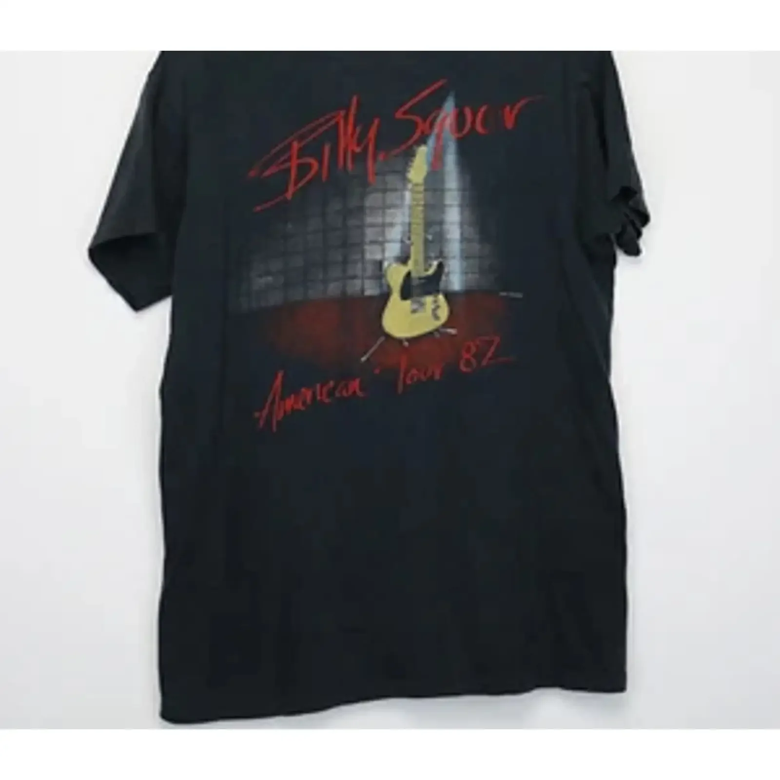 Camiseta negra de la gira Emotions In Motion de Billy Squier de 1982 para hombre, talla S-4XL, UR328, estilo vintage, lavada, versátil, elástica, streetwear