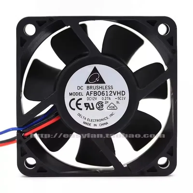 

Authentic 60 * 60 * 20MM 12v 0.27A 6CM dual ball chassis Cooling fan AFB0612VHD