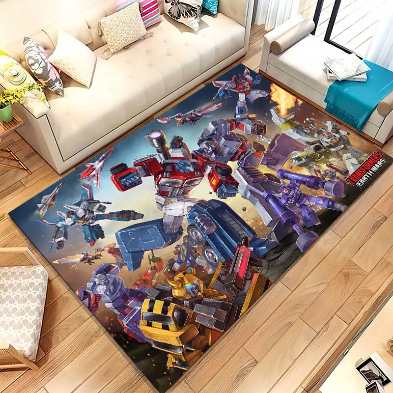 Autobots Transformers Optimus Prime Soft Non-Slip Large Area Rug for Living Room,Bedroom Playroom Carpet Mat for Sofa,Home Decor