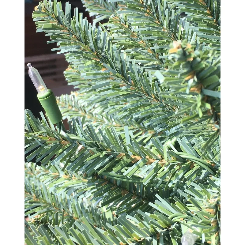 6.5FT Pre-lit Christmas Tree Premium Artificial with 700 Clear Lights, Full Hinged Blue Spruce Full Xmas Tree