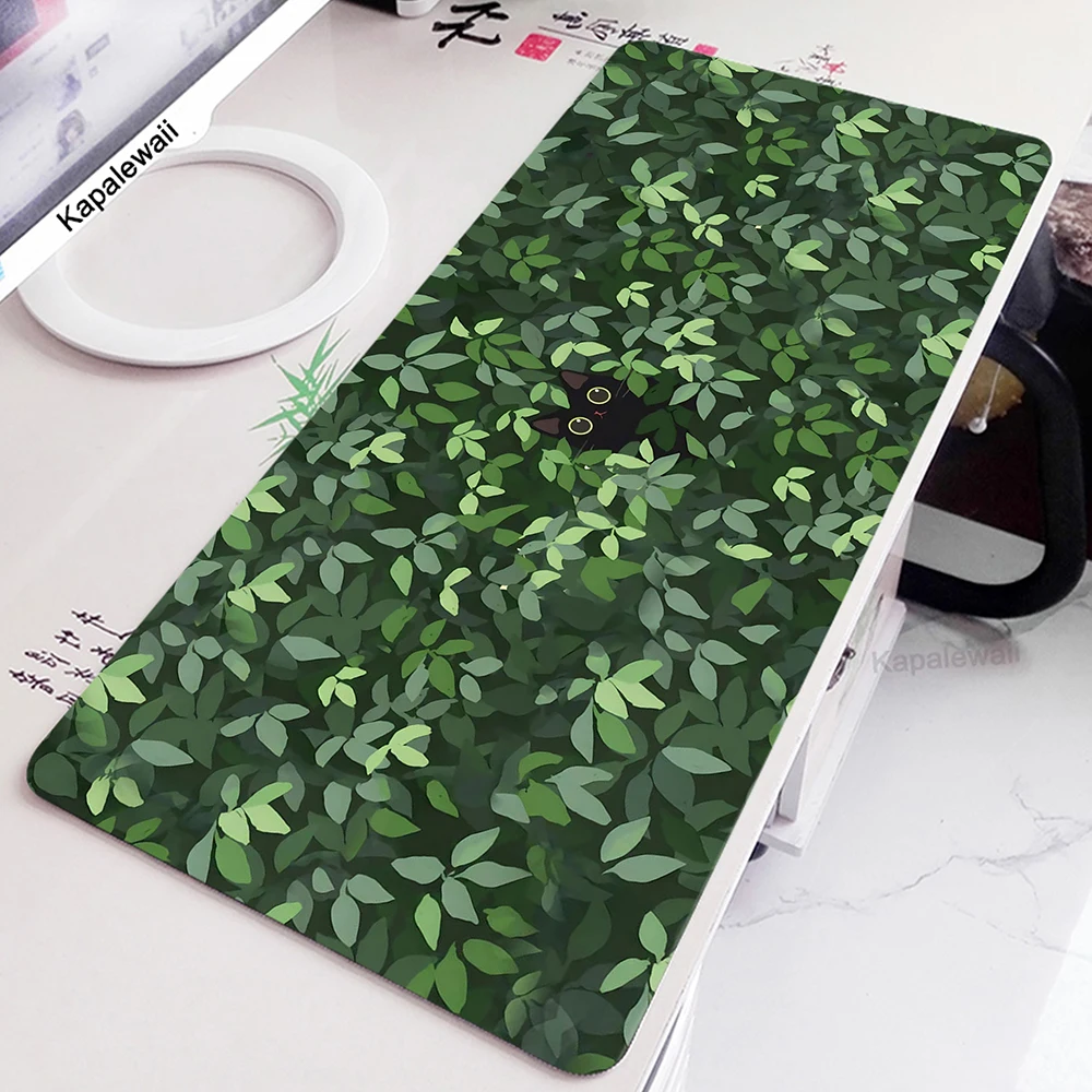 Large Mouse Pad Game Mat Extended Green Plant Gamer Mousepad Gaming Table Carpet Gamer Computer Desk Mat Rubber Mouse Mat XXXL