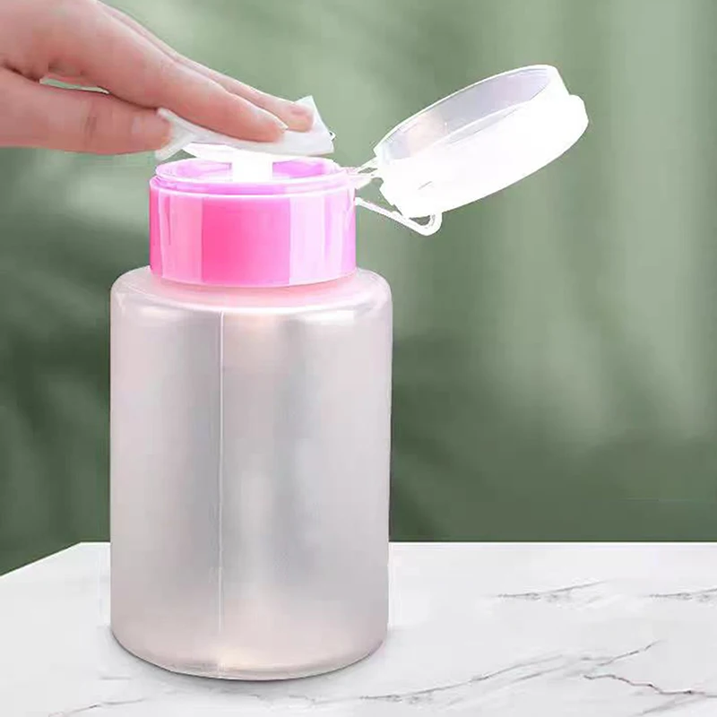 350ml Nail Refillable Bottles Empty Press Pump Dispenser Nail Art Polish Remover Cleaner Makeup Bottle Manicure Tool