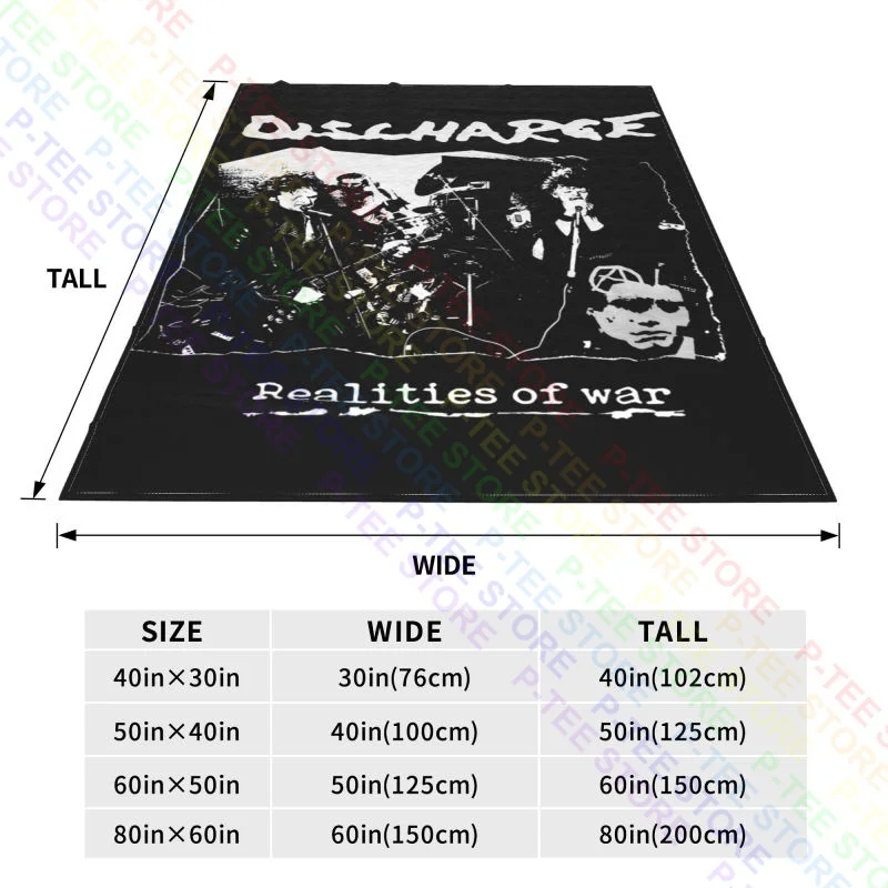 Discharge Realities Of War Punk Rock Hardcore Dbeat Blanket Warmth Home Decor Home Decotation