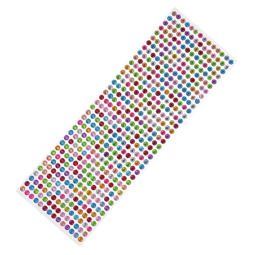 2-4pack 1 Piece Multicolor Diamond Sticker Rhinestone Self Adhesive Gem DIY