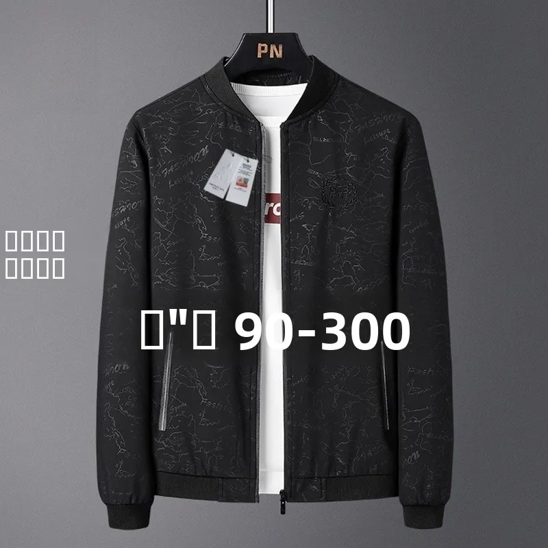 

Loose Casual Men's Jaet plus Size Autumn Winter New Sle Faionable Polyester Fabric Baseball Collar Zipper Closure